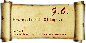 Francsiszti Olimpia névjegykártya