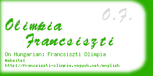 olimpia francsiszti business card